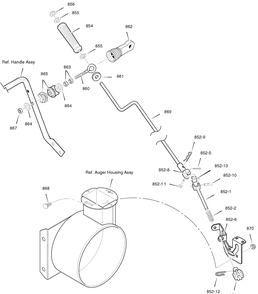 Chute Rod Diagram and Parts List for 628104X16B 2004 Briggs and Stratton Snow Blower